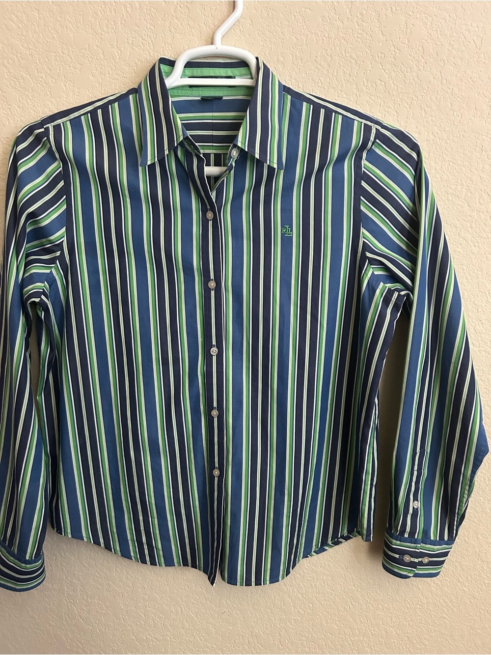 Lauren Ralph Lauren Striped Long Sleeve Button Down Shirt